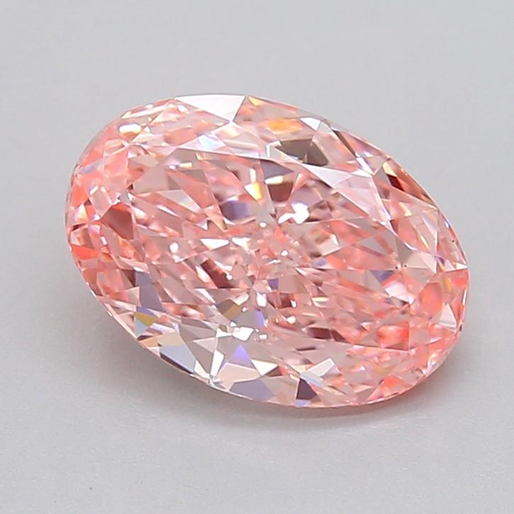 2.17 Ct. Fancy Vivid  Pink Oval Lab Grown Diamond