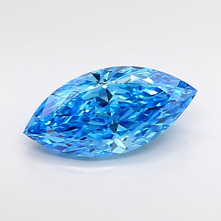 1.28 Ct. Fancy Vivid  Blue Marquise Lab Grown Diamond