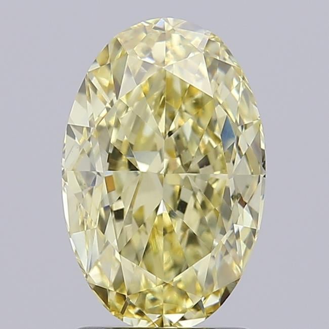 2.00 Ct. Fancy Intense Yellow Oval Lab Grown Diamond