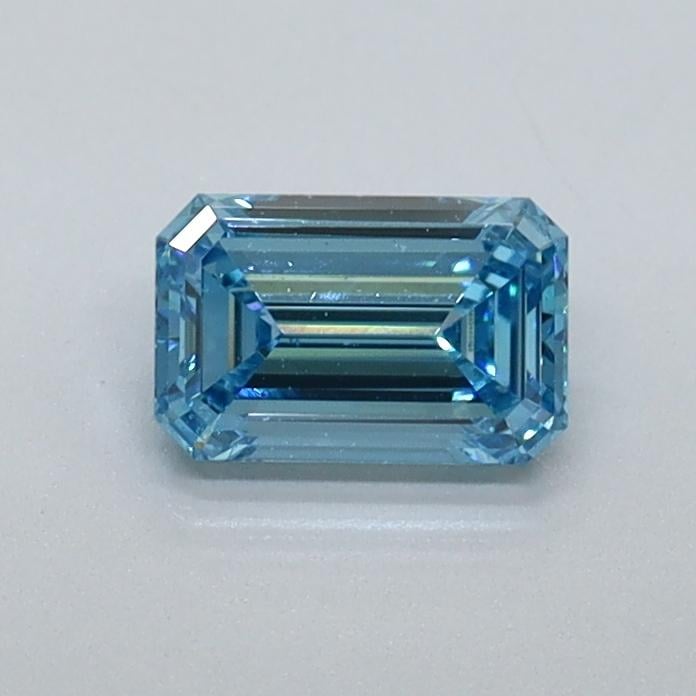 0.44 Ct. Fancy Vivid Malibu Blue Emerald Lab Grown Diamond