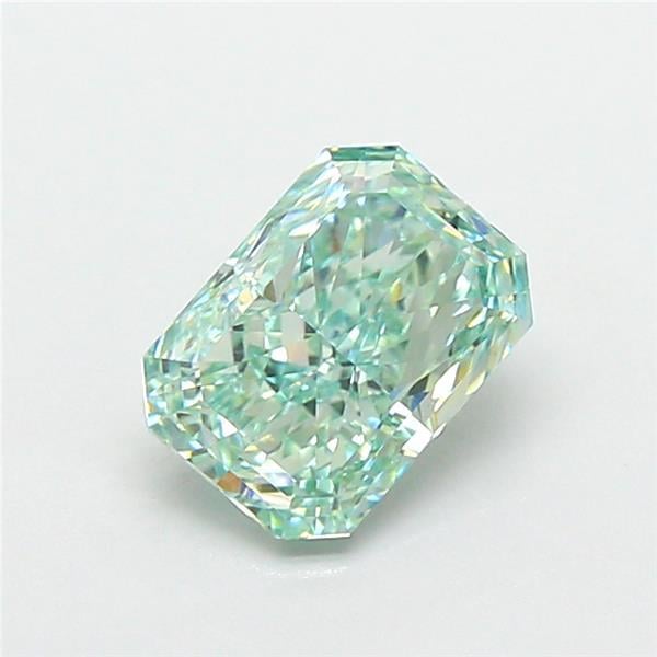 1.19 Ct. Fancy Vivid Green Radiant Lab Grown Diamond