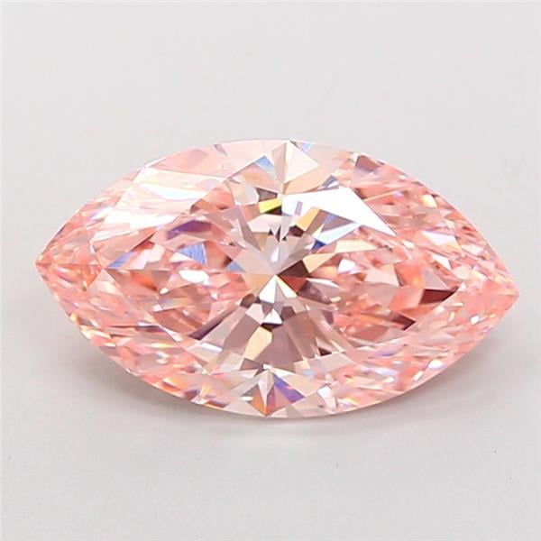 3.96 Ct. Fancy Vivid Pink Marquise Lab Grown Diamond