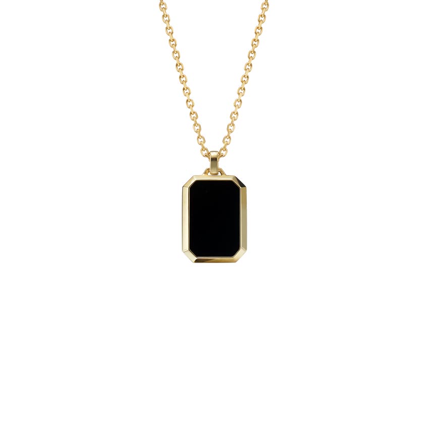 Homme Black Onyx Tag Necklace - Brilliant Earth