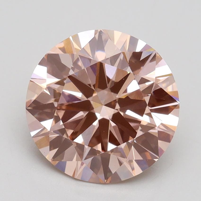 2.54 Ct. Fancy Intense Pink Round Lab Grown Diamond