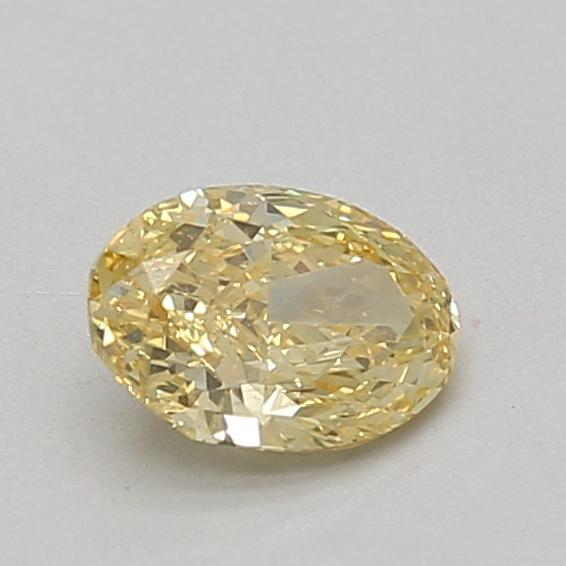 0.72 Ct. Fancy Intense Yellow Oval Lab Grown Diamond