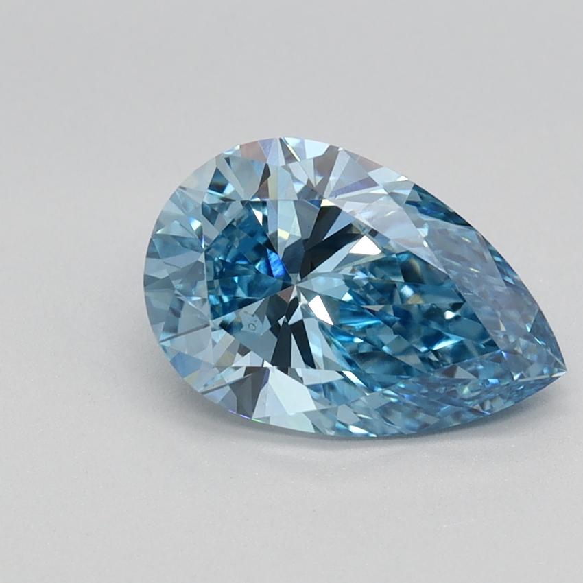 1.35 Ct. Fancy Vivid Blue Pear Lab Grown Diamond