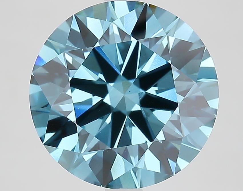 5.08 Ct. Fancy Vivid Blue Round Lab Grown Diamond