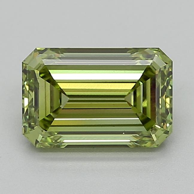 2.01 Ct. Fancy Vivid  Green Emerald Lab Grown Diamond