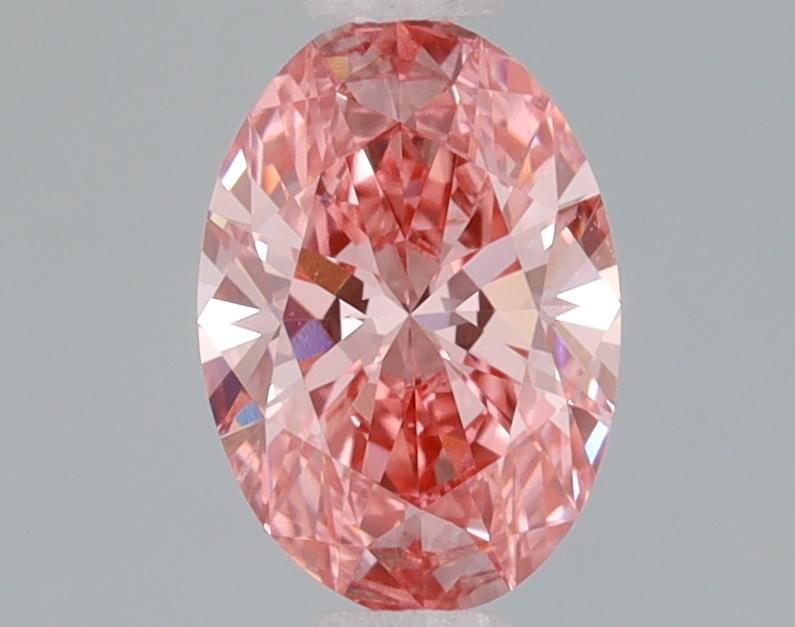 0.64 Ct. Fancy Vivid Pink Oval Lab Grown Diamond
