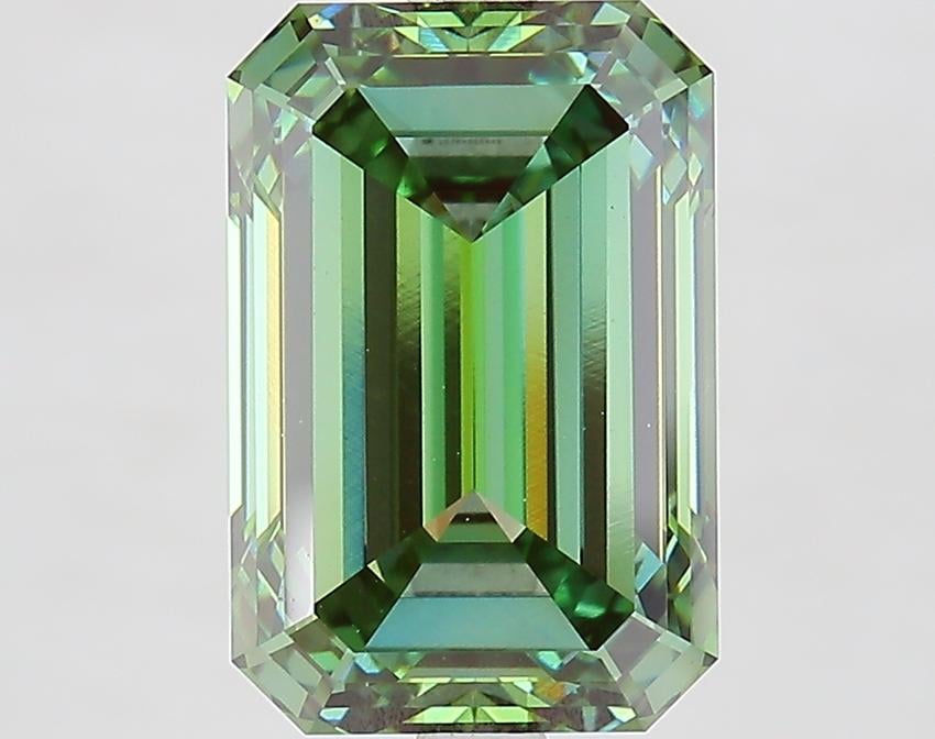 5.09 Ct. Fancy Vivid Green Emerald Lab Grown Diamond