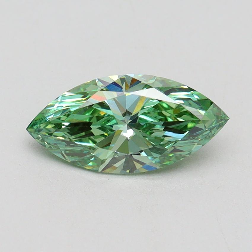 1.02 Ct. Fancy Vivid Pacific Green Marquise Lab Grown Diamond