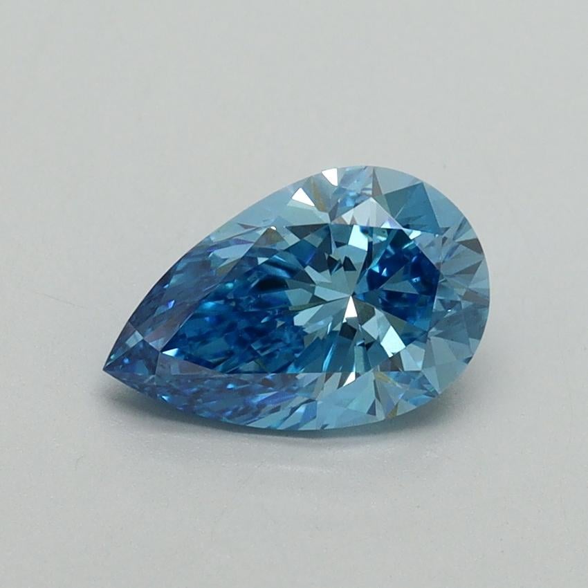 1.11 Ct. Fancy Vivid Blue Pear Lab Grown Diamond