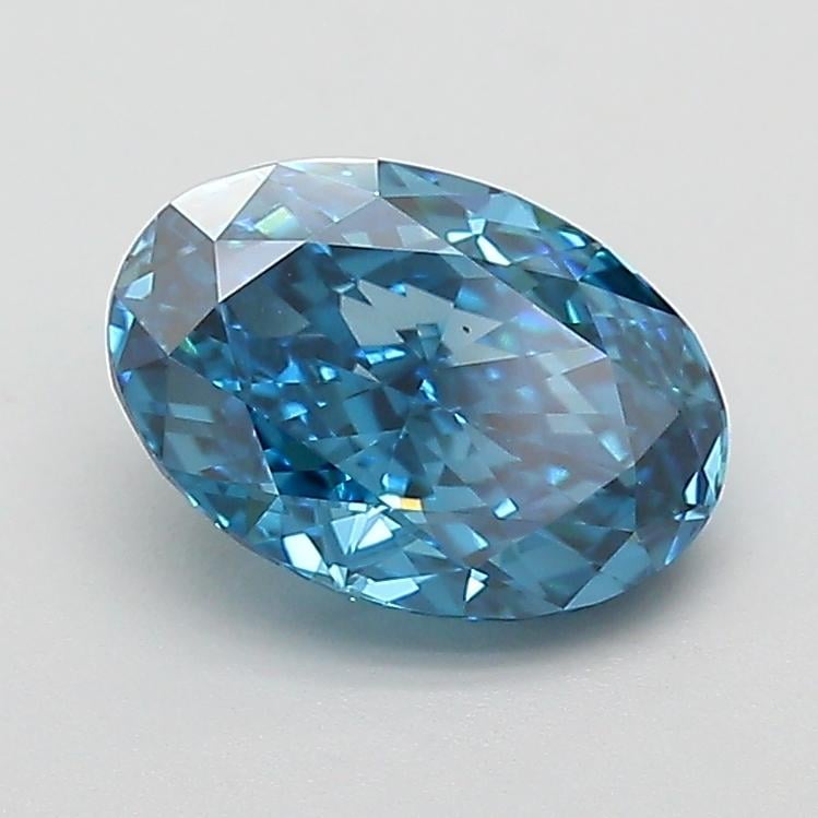 1.52 Ct. Fancy Vivid  Blue Oval Lab Grown Diamond