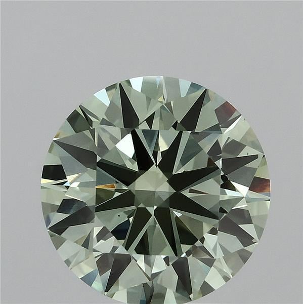 4.02 Ct. Fancy Vivid  Green Round Lab Grown Diamond