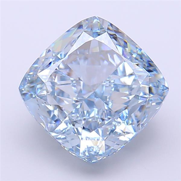 4.26 Ct. Fancy Intense Blue Cushion Lab Grown Diamond