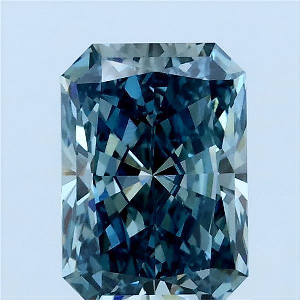 1.24 Ct. Fancy Vivid Bluish Green Radiant Lab Grown Diamond