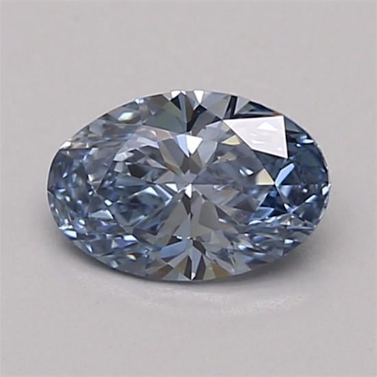 0.54 Ct. Fancy Vivid Blue Oval Lab Grown Diamond