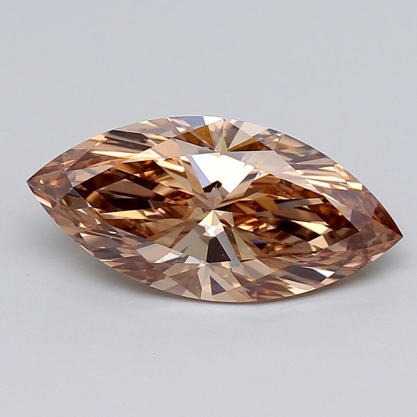 4.01 Ct. Fancy  Brown Marquise Lab Grown Diamond