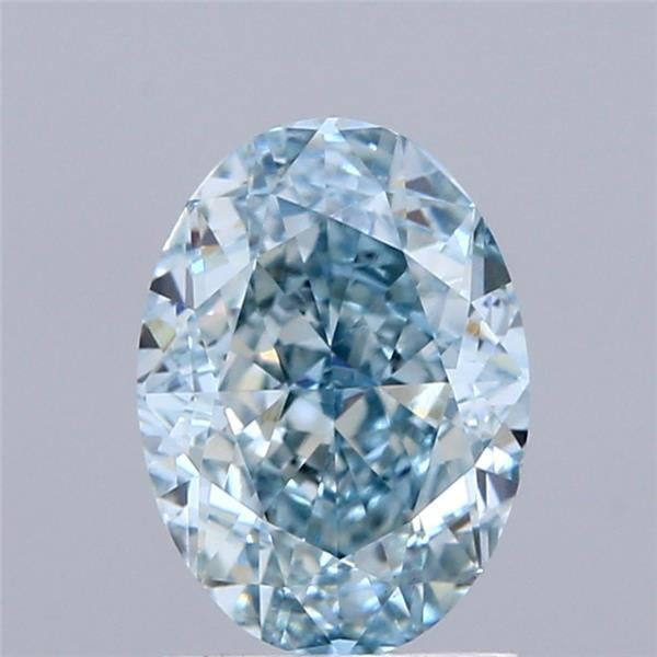 2.04 Ct. Fancy Intense Bluish Green Oval Lab Grown Diamond