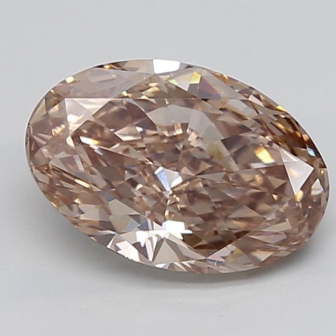 3.24 Ct. Fancy  Brown Oval Lab Grown Diamond