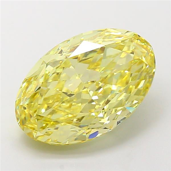 5.19 Ct. Fancy Intense Yellow Oval Lab Grown Diamond