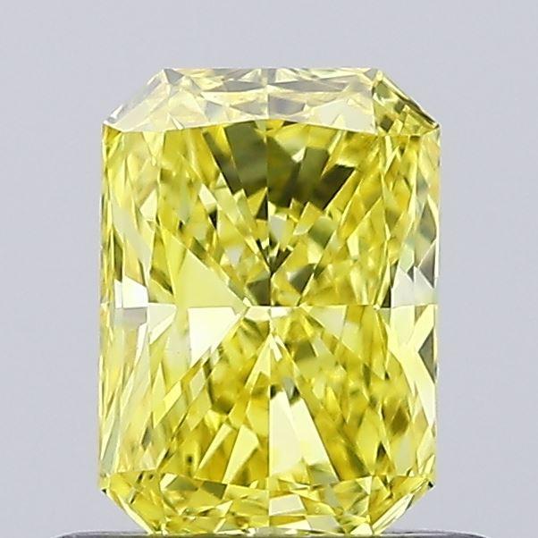 0.54 Ct. Fancy Vivid Yellow Radiant Lab Grown Diamond