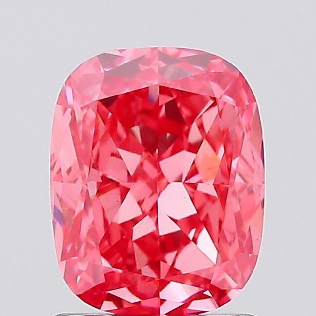 1.60 Ct. Fancy Vivid Pink Cushion Lab Grown Diamond