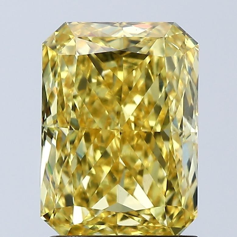 2.10 Ct. Fancy Vivid Yellow Radiant Lab Grown Diamond
