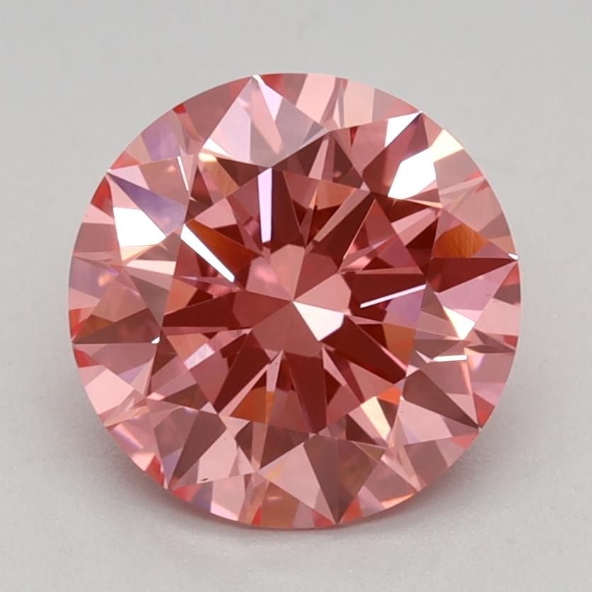 1.58 Ct. Fancy Vivid Pink Round Lab Grown Diamond