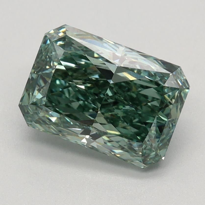 1.71 Ct. Fancy Vivid Green Radiant Lab Grown Diamond