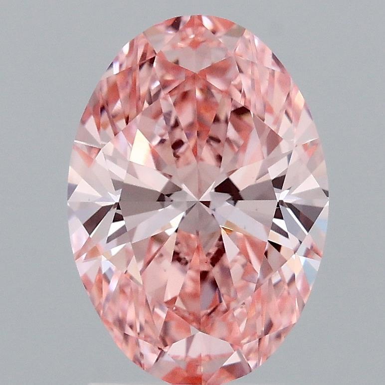 2.06 Ct. Fancy Vivid Pink Oval Lab Grown Diamond