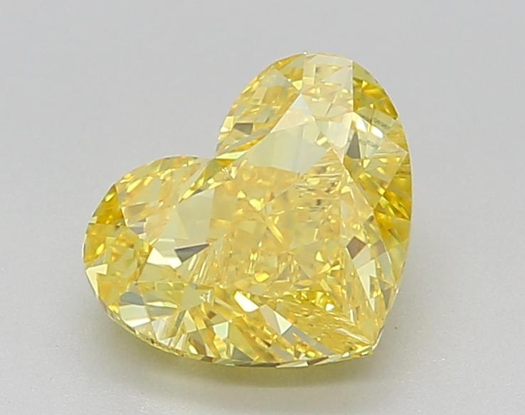 1.56 Ct. Fancy Vivid Yellow Heart Lab Grown Diamond