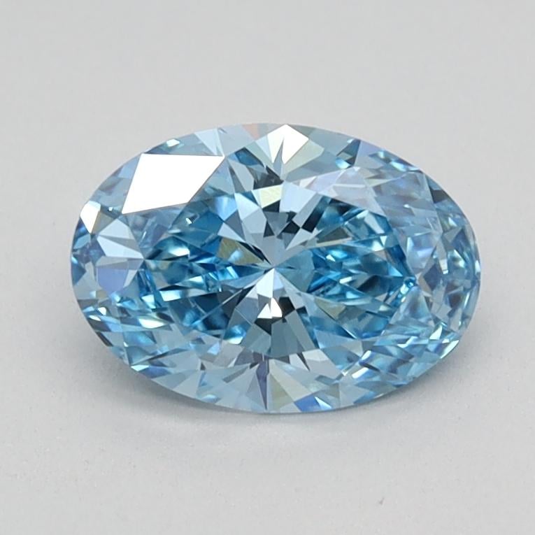 0.7 Ct. Fancy Vivid Blue Oval Lab Grown Diamond