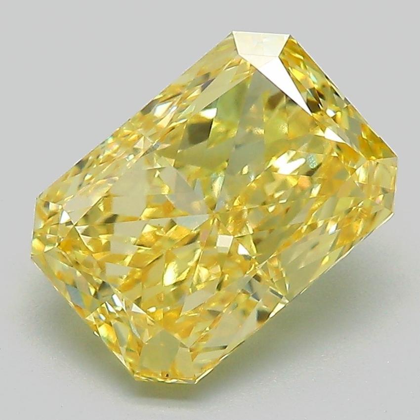 3.09 Ct. Fancy Vivid Yellow Radiant Lab Grown Diamond