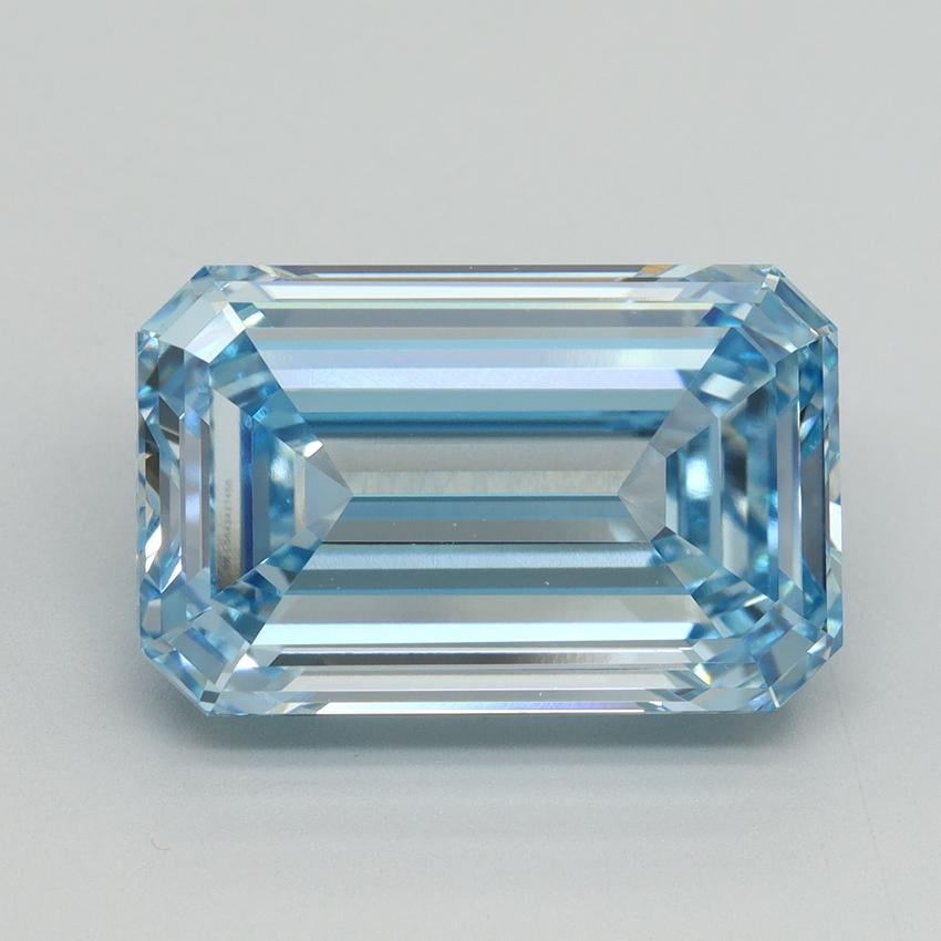 11.06 Ct. Fancy Vivid Blue Emerald Lab Grown Diamond