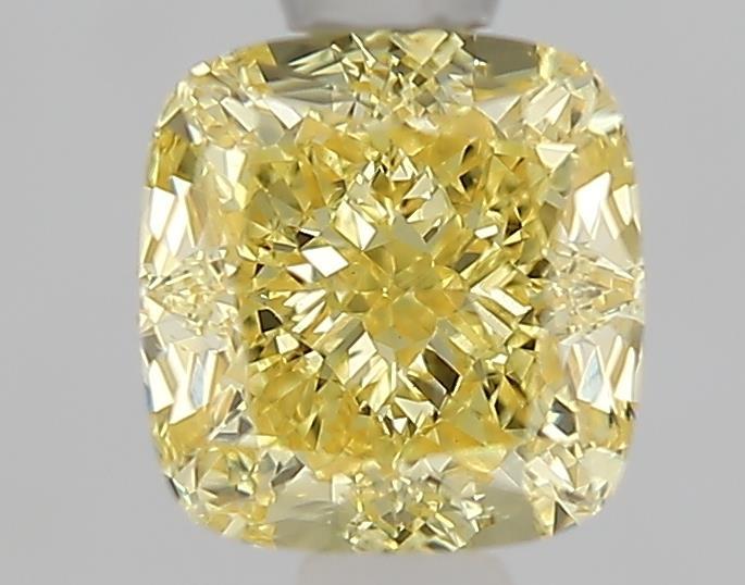 1.07 Ct. Fancy Intense  Yellow Cushion Lab Grown Diamond