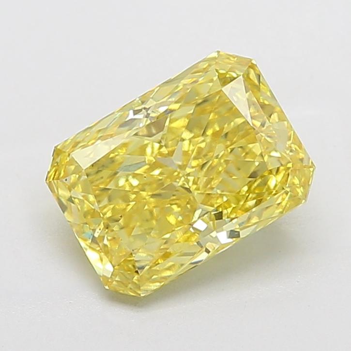 4.14 Ct. Fancy Vivid Yellow Radiant Lab Grown Diamond
