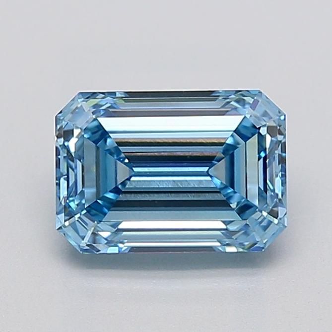 2.08 Ct. Fancy Vivid  Blue Emerald Lab Grown Diamond