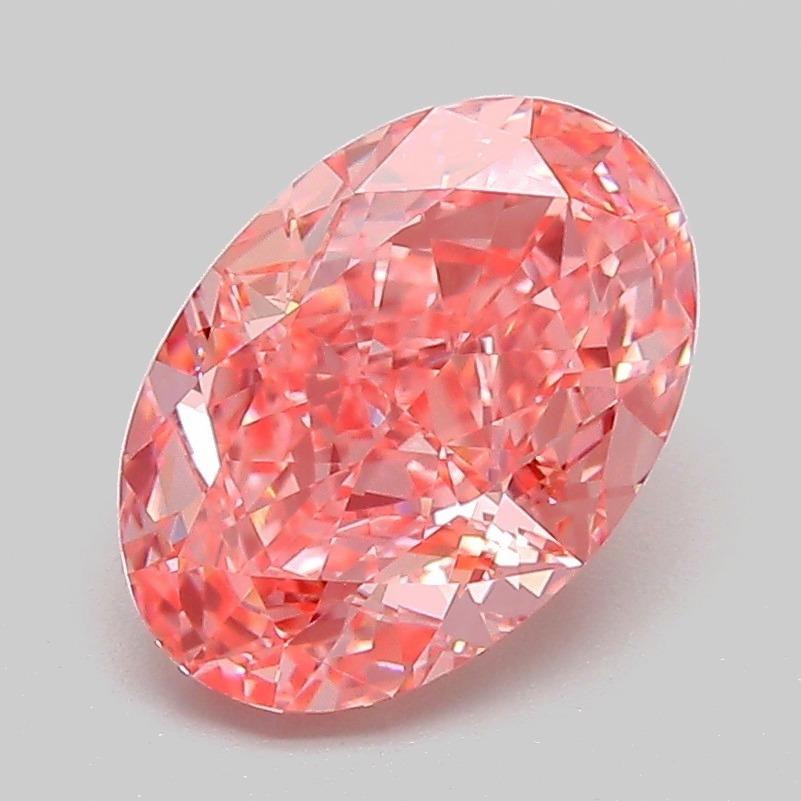 2.14 Ct. Fancy Vivid Pink Oval Lab Grown Diamond