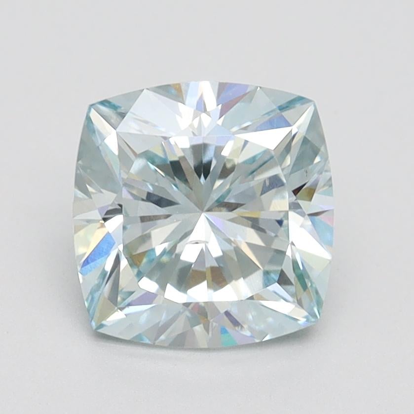 1.71 Ct. Fancy Greenish Blue Cushion Lab Grown Diamond
