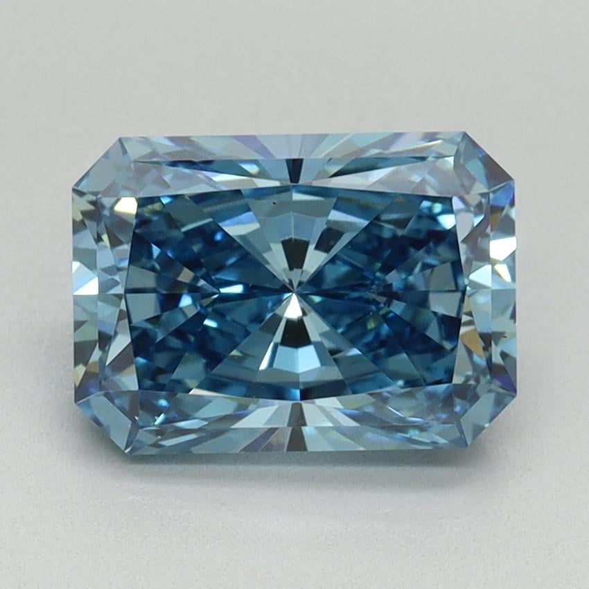 1.97 Ct. Fancy Vivid Blue Radiant Lab Grown Diamond