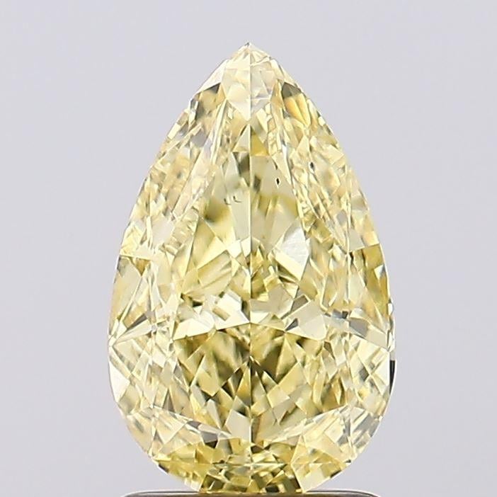 1.71 Ct. Fancy Intense Yellow Pear Lab Grown Diamond