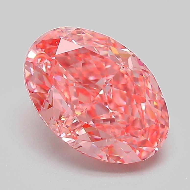 2.04 Ct. Fancy Vivid Pink Oval Lab Grown Diamond