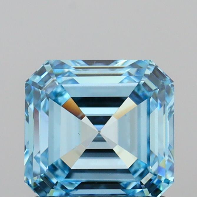1.02 Ct. Fancy Vivid Blue Asscher Lab Grown Diamond