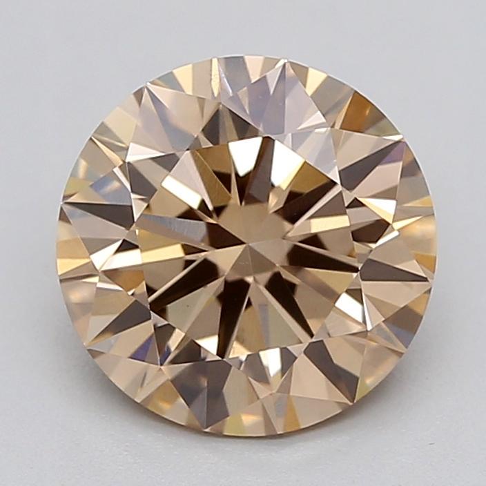 1.46 Ct. Light  Brown Round Lab Grown Diamond