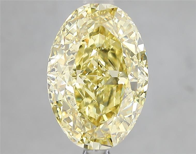 4.02 Ct. Fancy Vivid Yellow Oval Lab Grown Diamond