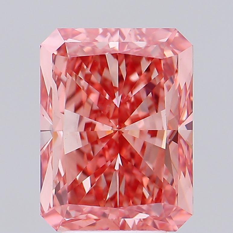5.02 Ct. Fancy Vivid Pink Radiant Lab Grown Diamond