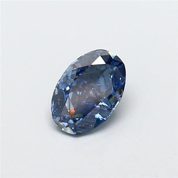 0.75 Ct. Fancy Vivid Blue Oval Lab Grown Diamond