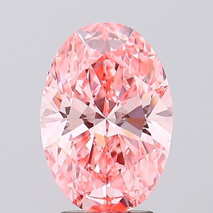 3.00 Ct. Fancy Vivid Pink Oval Lab Grown Diamond