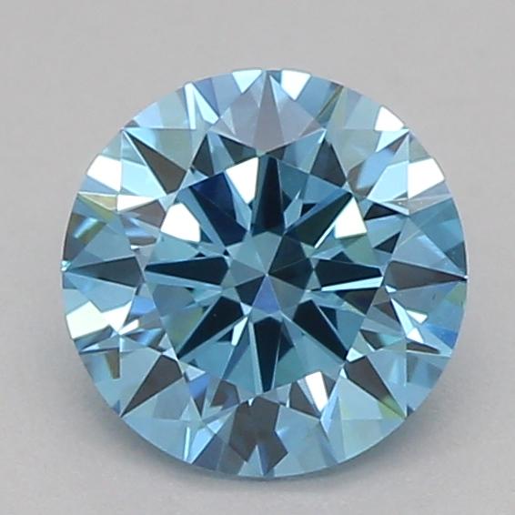0.49 Ct. Fancy Vivid Blue Round Lab Grown Diamond